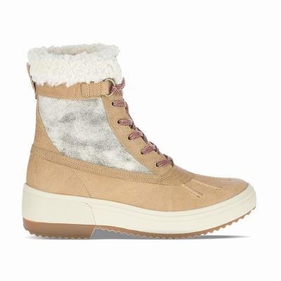 Merrell Haven Mid Lace Polar Waterproof Vinterskor Dam Bruna (SE429831)